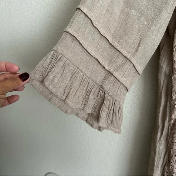 kori america beige lace bohemian dress size small - Picture 7 of 12